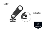 YKK 8 CF slider, non-lock Black