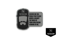 PVC Patch "Beard" Black