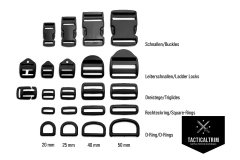 Side-Release Buckle 2M Warrior-Series 40 mm (1.5") Black