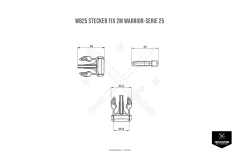 WB25 Stecker Fix 2M Warrior-Serie 25 mm RAL7013