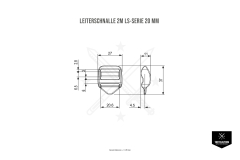 Leiterschnalle 2M LS-Serie 20 mm Schwarz