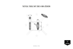 Tactical Toggle mit zwo 4 mm-Löchern RAL7013