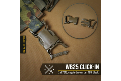 WB25 Gehäuse Click-In 2M Warrior-Serie 25 mm Coyote Brown