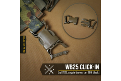 WB25 Stecker Click-In 2M Warrior-Serie 25 mm Coyote Brown