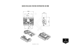 Quick-Release 2M ROC Reparatur 40 mm RAL7013 Set Links Rechts