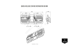 Quick-Release 2M ROC Reparatur 80 mm RAL7013 Set Links Rechts