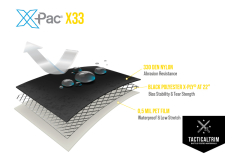 X33 MultiCam® Original X-Pac® X3-Laminate with 330 den Nylon and Black Polyester X-PLY®  Segment 72 cm x 100 cm