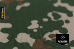 Sample 560 dtex INVISTA CORDURA® PU-coated 3-Colour Flecktarn approx. 14.8 cm x 10.5 cm