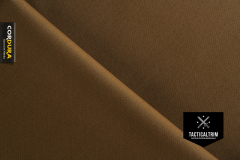 Muster 560 dtex INVISTA CORDURA® TRUELOCK(TM) Solution-Dyed PU-beschichtet Coyote Brown ca. 14,8 cm x 10,5 cm