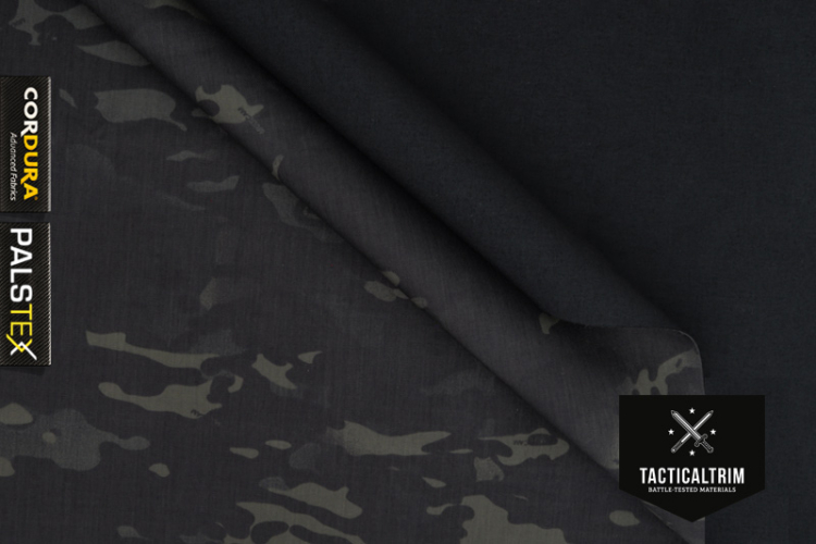 Sample 500 den/500 den PALStex® INVISTA CORDURA® MultiCam® Black/Black approx. 14.8 cm x 10.5 cm