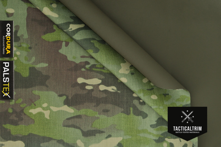 Sample 500 den/500 den PALStex® INVISTA CORDURA® MultiCam® Tropic/Ranger Green approx. 14.8 cm x 10.5 cm