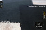 Sample X50 TACTICAL Black X-Pac® X3-Laminate with 500 den Nylon and 400 den Aramid X-PLY®  approx. 14.8 cm x 10.5 cm