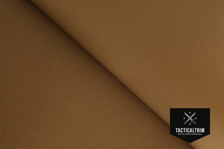 Sample X50 TACTICAL Coyote Brown X-Pac® X3-Laminate with 500 den Nylon and 400 den Aramid X-PLY®  approx. 14.8 cm x 10.5 cm