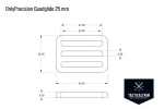 OnlyPrecision Quadglide 25 mm Satin Finish Aluminium