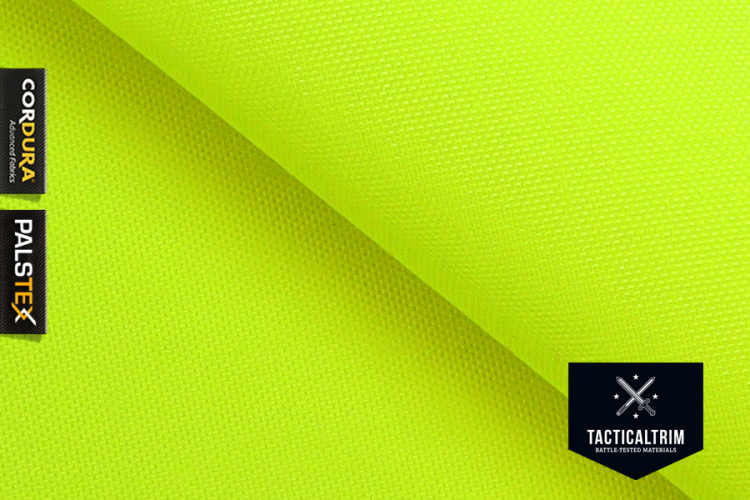 Sample 580 dtex/580 dtex PALStex® INVISTA CORDURA® Neon Yellow/Neon Yellow approx. 14.8 cm x 10.5 cm