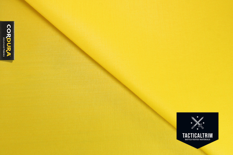 Sample 560 dtex INVISTA CORDURA® AC-coated PFC-Free Yellow approx. 14.8 cm x 10.5 cm